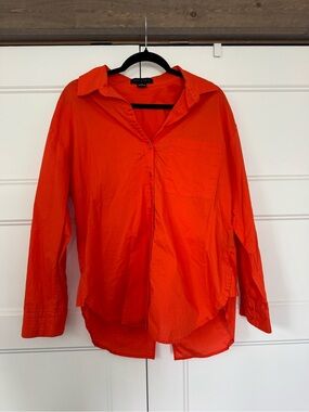 Sanctuary Orange Button-Up Shirt